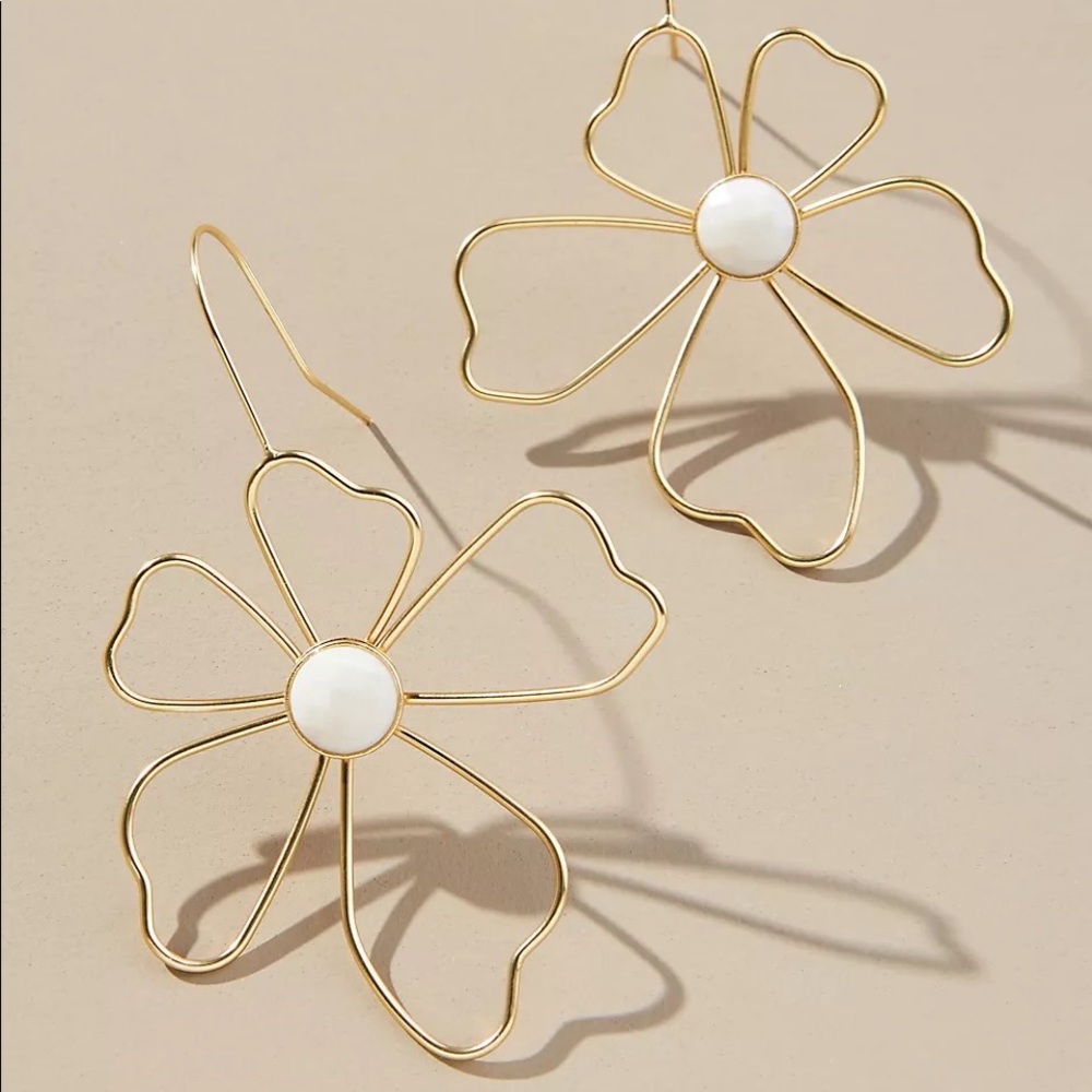 NWT Anthropologie Botanist Abroad Floral Earrings